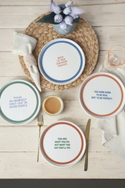 Hermia Set de Servir Pasteles de 4 piezas Multicolor